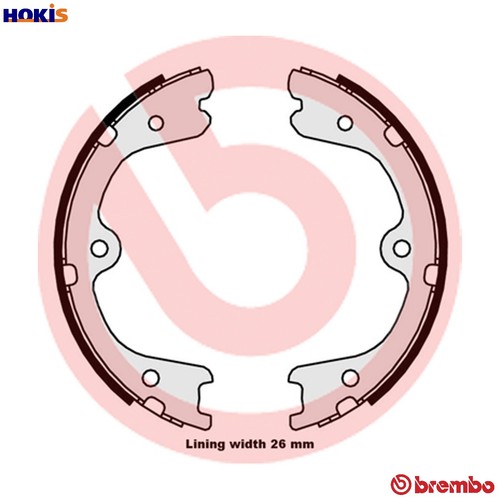Brake shoe set parking - set,