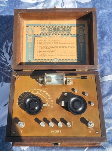 The meepon crystal radio set - the,