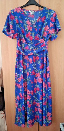 Ladies dress blue pink - ladies,