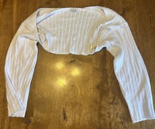 Crescent ribbed knit shrug