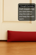 Plain Fabric Draught Excluder Decorative Door Window Draft Guard, Energy Saver