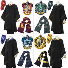 Harry Potter Gryffindor Ravenclaw Slytherin Robe Tie Scarf Wand Costume