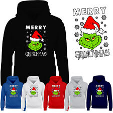 Grinch Boys Hoodie Santa Merry