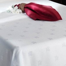 Egyptian 100% Cotton TABLECLOTH Damask Ivy Leaf Fine Table Linen Cloth Cover