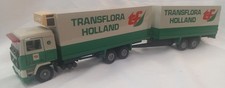 TEKNO 1/50 SCANIA RIGID AND DRAWBAR TRANSFLORA, BOXED, GOOD CONDITION