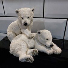 Country Artists Polar Bear  Cubs Playing Collectable Figurine #02558 AF