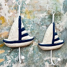 Wooden Boat Hook Pair Nautical