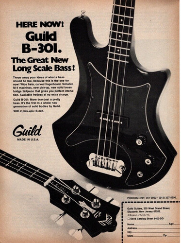 1978 guild 301 electric bass - 1978, b-301