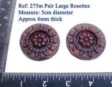 275m "Pair large rosettes / paterae"  Vienna regulator clock DIY*,long case hood