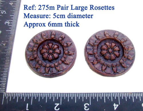 275m pair large - large, rosettes