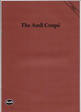 1983 Audi Coupé (B2 generation) car brochure: Coupé GT & Fuel Injection versions