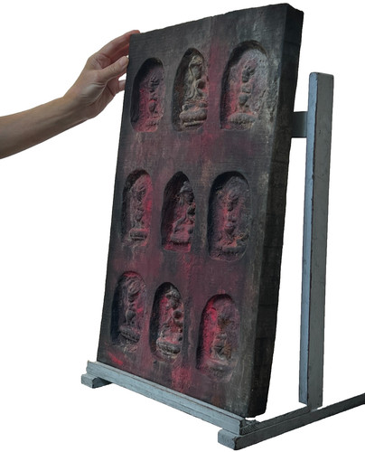 Vintage buddhist panel - vintage,