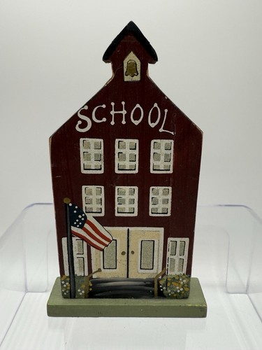 Village house block school - house,