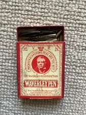 Antique Waverley Pen Nib Box & Contents - MacNiven & Cameron