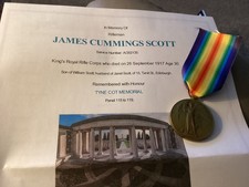 WW1 Victory Medal DOW Scott