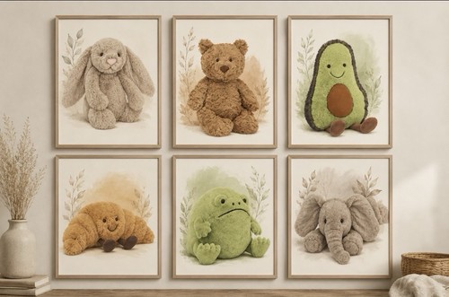 Animal wall art set a4 - animal,