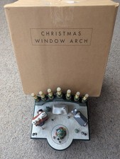 Vintage Avon Christmas Candle Musical Dickens Candle Arch , Rotating Tree Centre