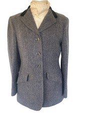 Ladies Unbranded Blue Tweed Show Jacket Size 36”.    Ref  O07