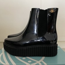 Vivienne Westwood Black Melissa Anglomania Chelsea Boots Size 37 in original box