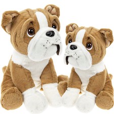 Large Cute Sitting British English Bulldog Dog Puppy Teddy Super Soft Plush Toy