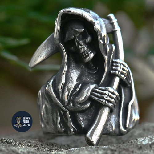Grim reaper ring with - ring,