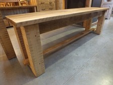 RECLAIMED SAWN 5' CHUNKY LOW BENCH BESPOKE SIZES & COLOURS RUSTIC HAND MADE