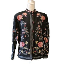 Embroidered Black Colorful