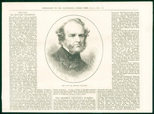 1874 antique portrait print - portrait,