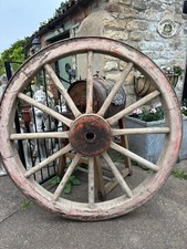 Very Large Wooden Cart Wheel 