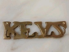 Brass Vintage "KEYS" 4 Hook