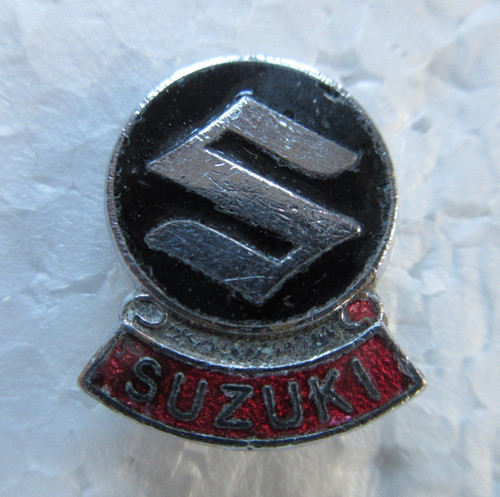 Vintage suzuki enamel badge - vintage,