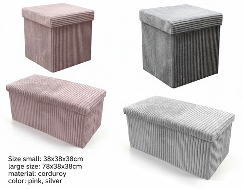 Foldable storage box ottoman - storage,