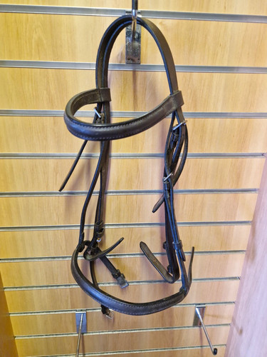 Brown leather pony - , bridle