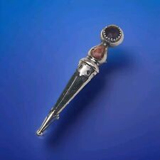 Victorian Scottish Sterling Silver Pebble Dirk Brooch