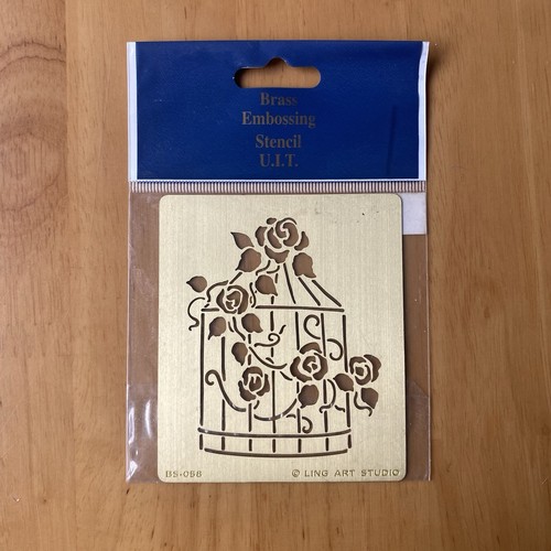 Brass embossing stencil - stencil, u.i.t
