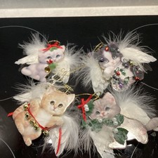 The Bradford Exchange,Purr-fect Cat Little Angels Christmas Tree Decorations