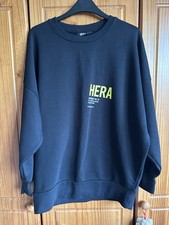 Hera Men’s Black Oversized Sweatshirt with yellow logo Size XS never worn