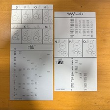 Colchester Colt Lathe Screwcutting Legend Plate Data Chart