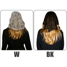 Lace Mantilla White Face Cover