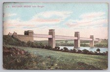 Postcard Britannia Bridge near