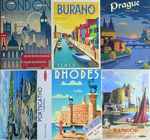 Cities travel metal - cities, signs