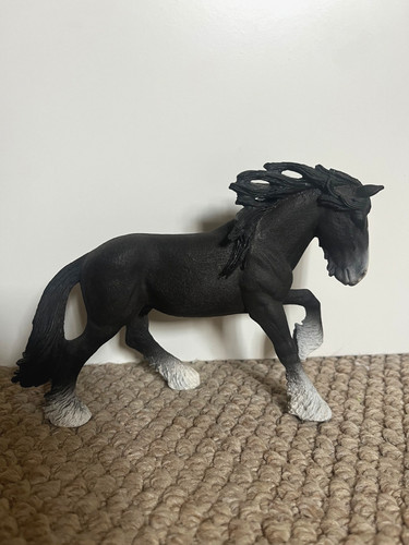 Schleich black shire stallion - schleich,