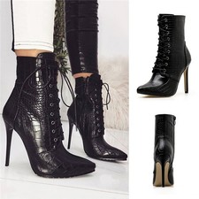 Womens Sexy Snakeskin Black