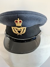 RAF MENS WARRANT OFFICER CAP WITH BADGE SIZE 58CM GENUINE RAF ISSUE