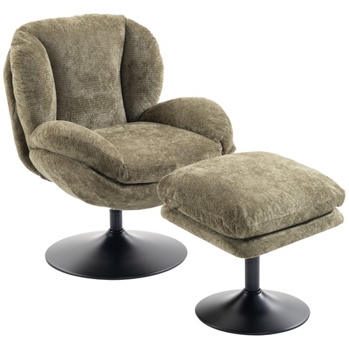 Homcom chenille lazy chair - lazy,
