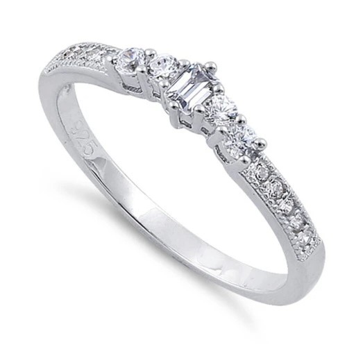 Delicate sterling silver clear - delicate,