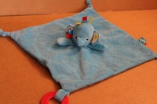 Tesco Carousel Elephant Blankie Aqua Turquoise Blue Baby Comforter Hug Toy 