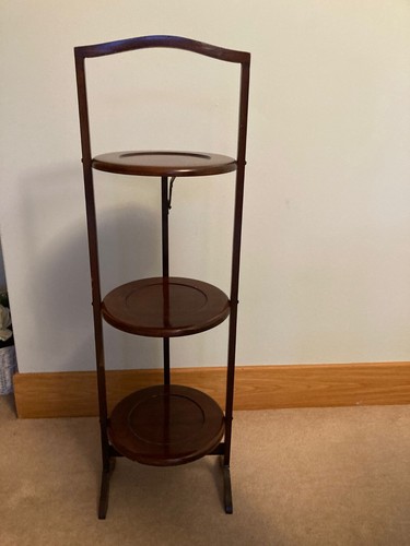 Vintage mahogany cake stand - mahogany,