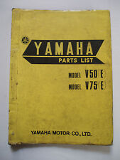 Used Genuine Yamaha Motorcycle V50 (E) & V75 (E) 1971 Parts List