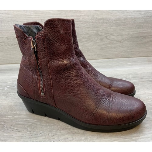Ecco women burgundy pebbled - burgundy,